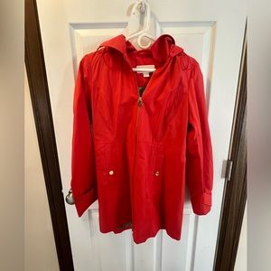 Michael Kors orange rain jacket